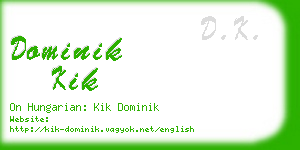 dominik kik business card